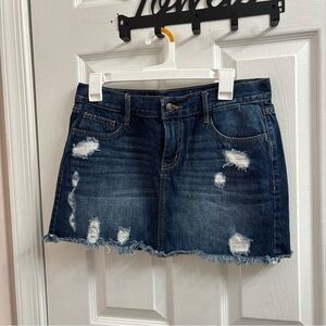 Denim mini skirt
